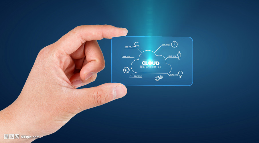 手拿電子科技名片